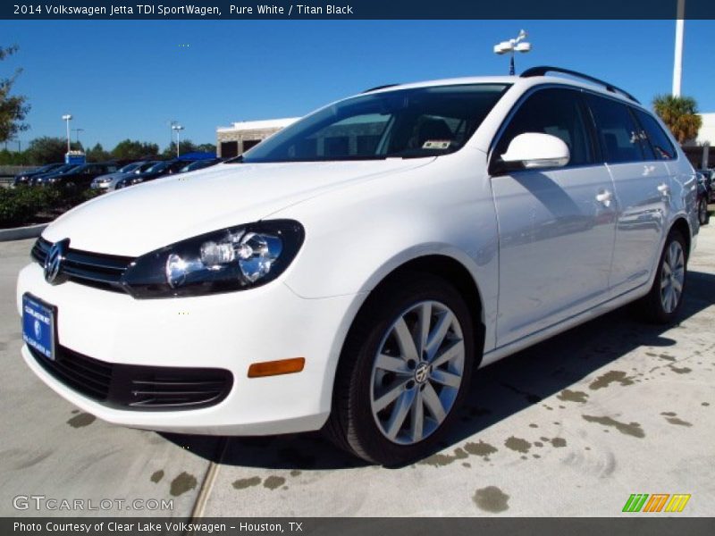 Pure White / Titan Black 2014 Volkswagen Jetta TDI SportWagen