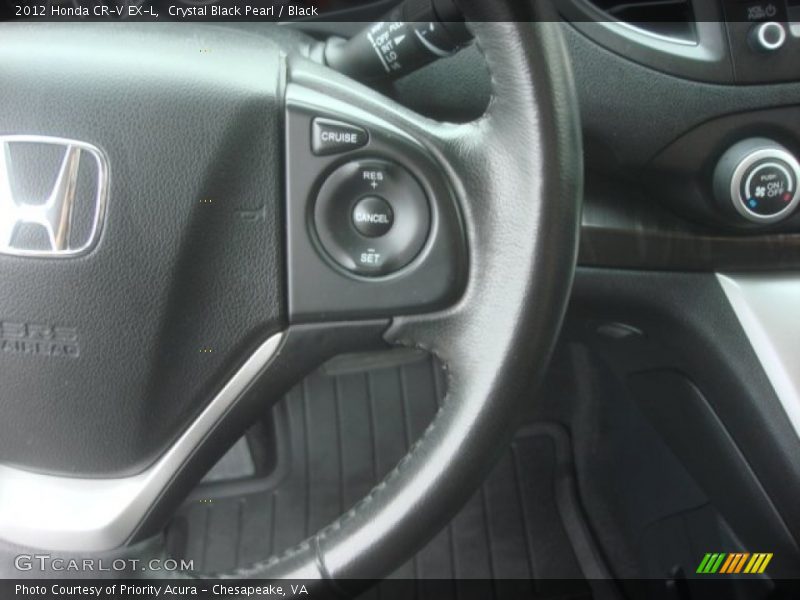 Crystal Black Pearl / Black 2012 Honda CR-V EX-L