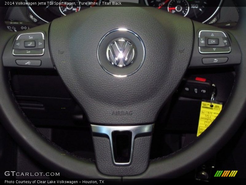 Pure White / Titan Black 2014 Volkswagen Jetta TDI SportWagen