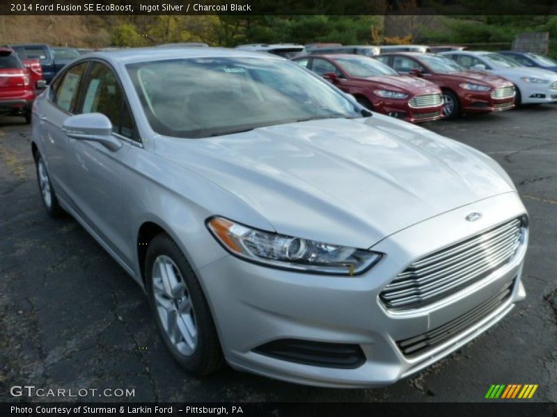 Ingot Silver / Charcoal Black 2014 Ford Fusion SE EcoBoost