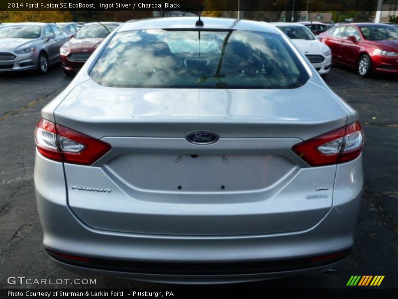 Ingot Silver / Charcoal Black 2014 Ford Fusion SE EcoBoost