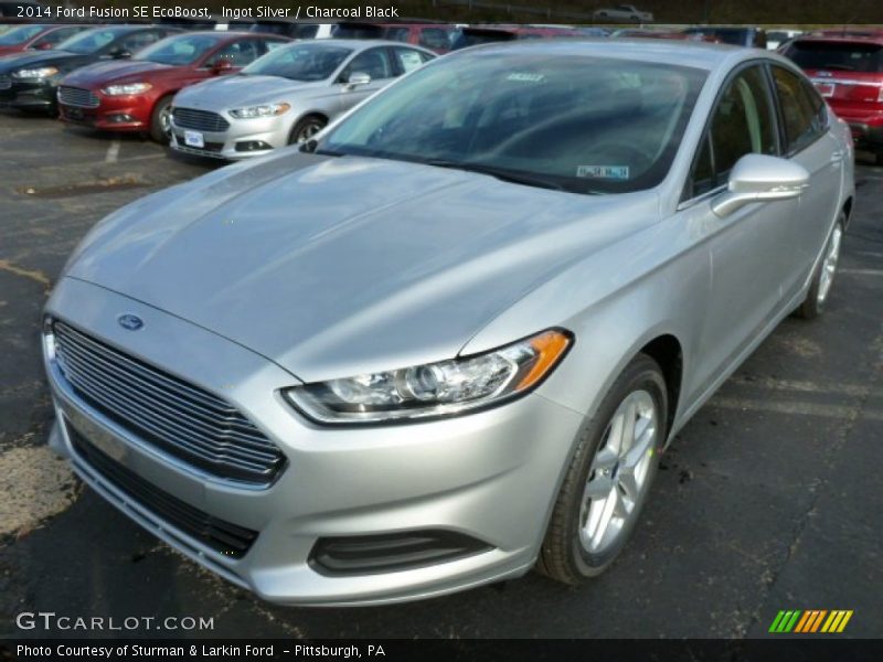Ingot Silver / Charcoal Black 2014 Ford Fusion SE EcoBoost
