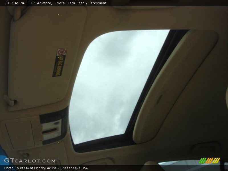 Crystal Black Pearl / Parchment 2012 Acura TL 3.5 Advance