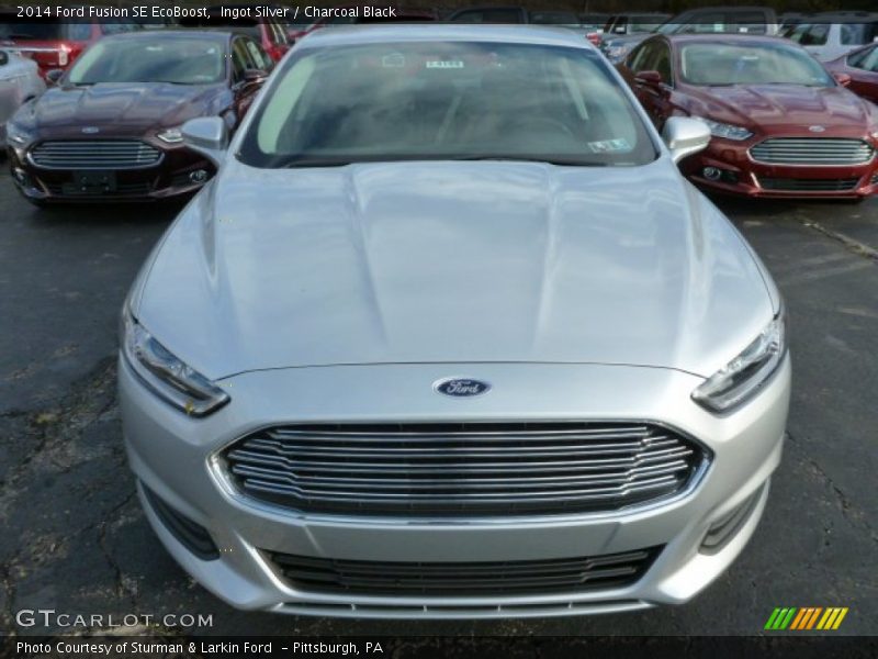 Ingot Silver / Charcoal Black 2014 Ford Fusion SE EcoBoost