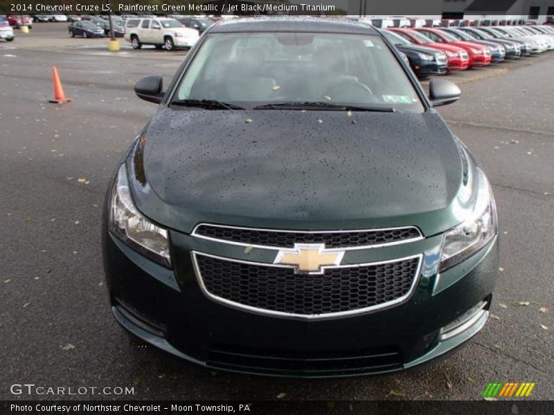 Rainforest Green Metallic / Jet Black/Medium Titanium 2014 Chevrolet Cruze LS