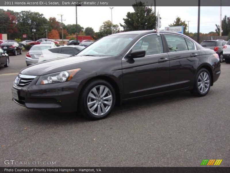 Dark Amber Metallic / Ivory 2011 Honda Accord EX-L Sedan
