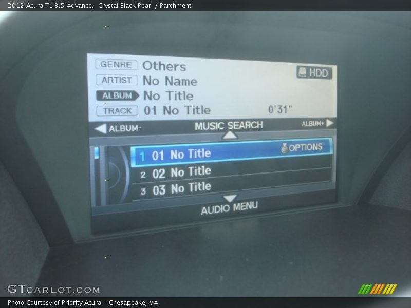Crystal Black Pearl / Parchment 2012 Acura TL 3.5 Advance