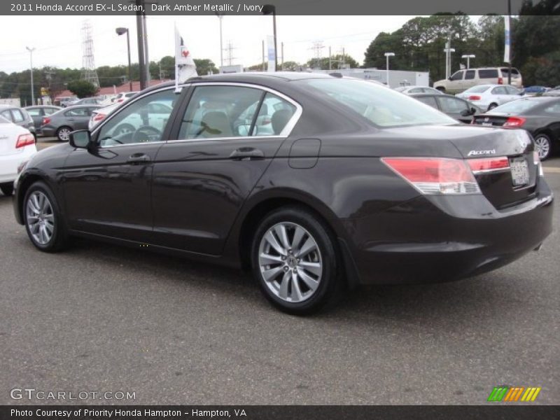 Dark Amber Metallic / Ivory 2011 Honda Accord EX-L Sedan