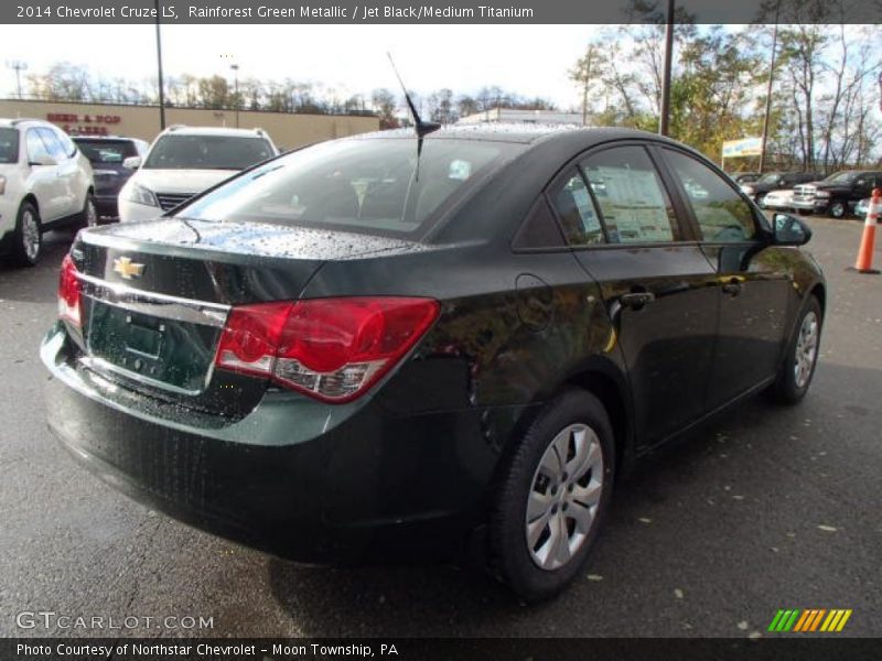 Rainforest Green Metallic / Jet Black/Medium Titanium 2014 Chevrolet Cruze LS