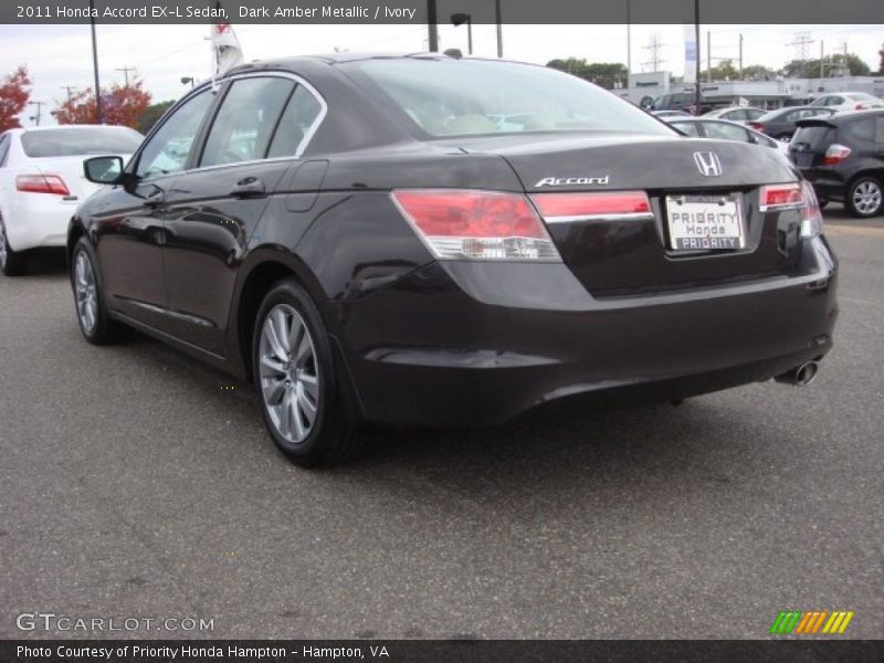 Dark Amber Metallic / Ivory 2011 Honda Accord EX-L Sedan