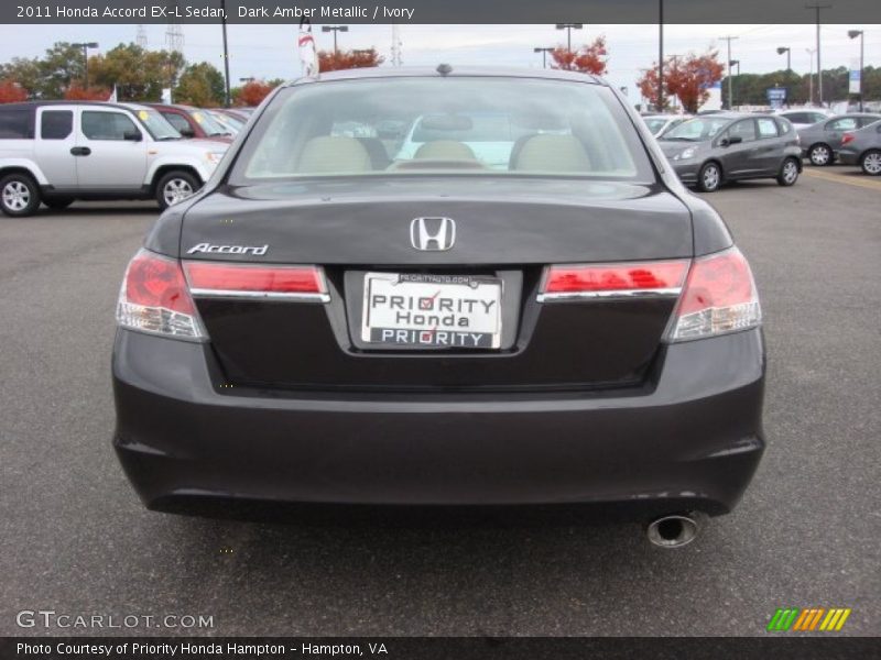 Dark Amber Metallic / Ivory 2011 Honda Accord EX-L Sedan