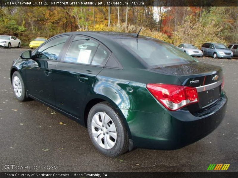 Rainforest Green Metallic / Jet Black/Medium Titanium 2014 Chevrolet Cruze LS