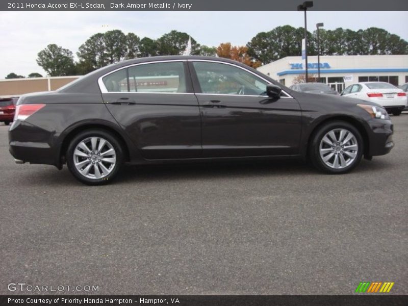 Dark Amber Metallic / Ivory 2011 Honda Accord EX-L Sedan