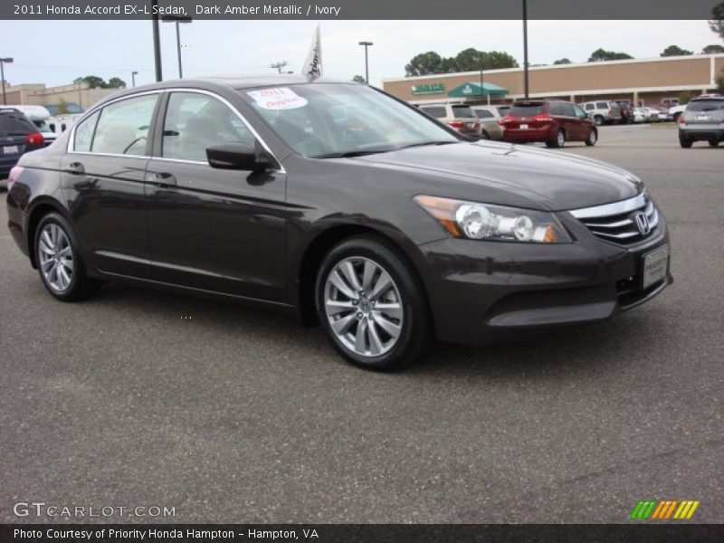 Dark Amber Metallic / Ivory 2011 Honda Accord EX-L Sedan