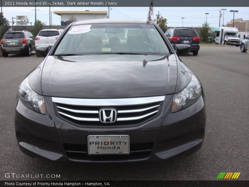 Dark Amber Metallic / Ivory 2011 Honda Accord EX-L Sedan