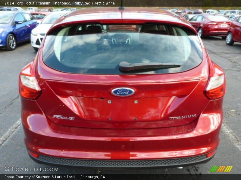 Ruby Red / Arctic White 2014 Ford Focus Titanium Hatchback