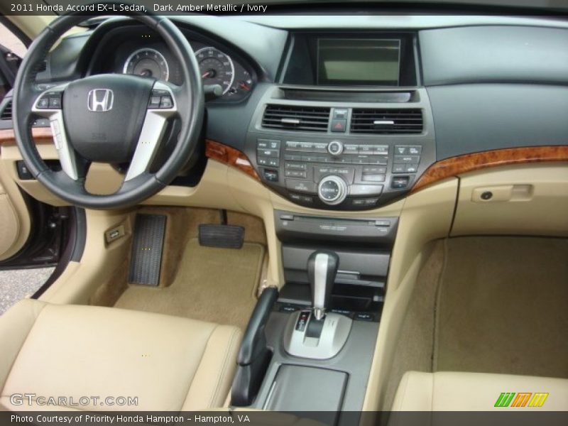Dark Amber Metallic / Ivory 2011 Honda Accord EX-L Sedan