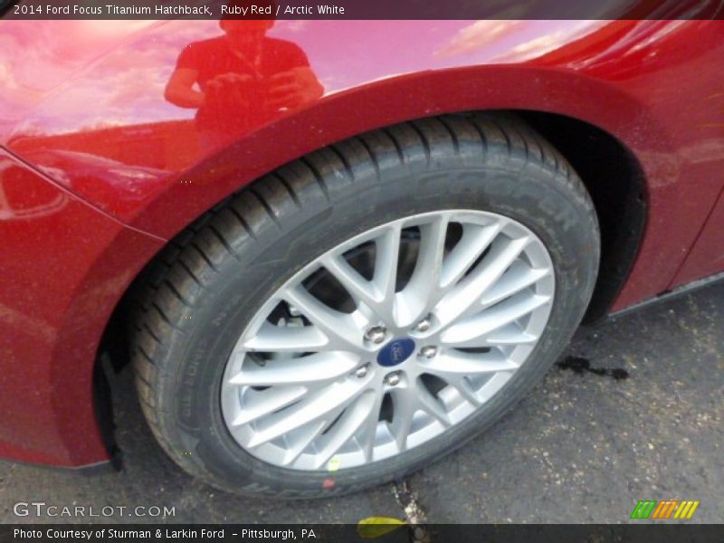 Ruby Red / Arctic White 2014 Ford Focus Titanium Hatchback