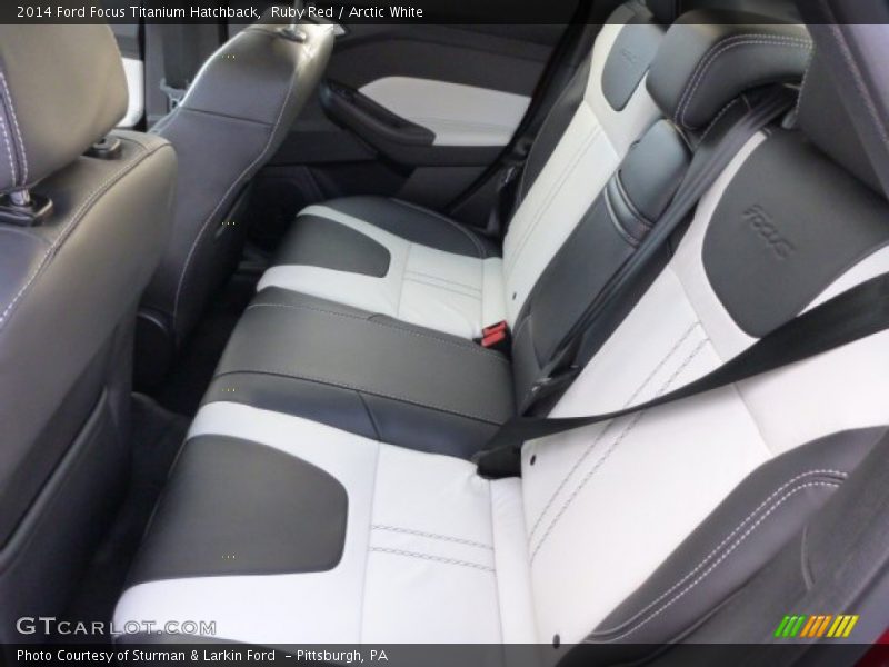 Ruby Red / Arctic White 2014 Ford Focus Titanium Hatchback