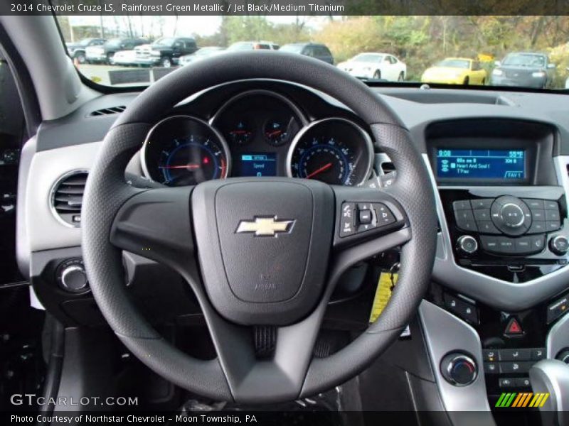 Rainforest Green Metallic / Jet Black/Medium Titanium 2014 Chevrolet Cruze LS