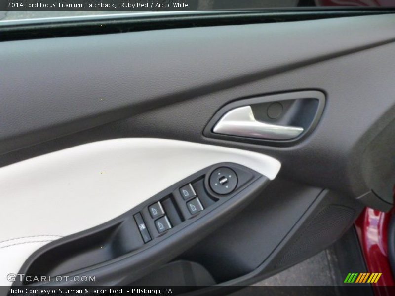 Ruby Red / Arctic White 2014 Ford Focus Titanium Hatchback