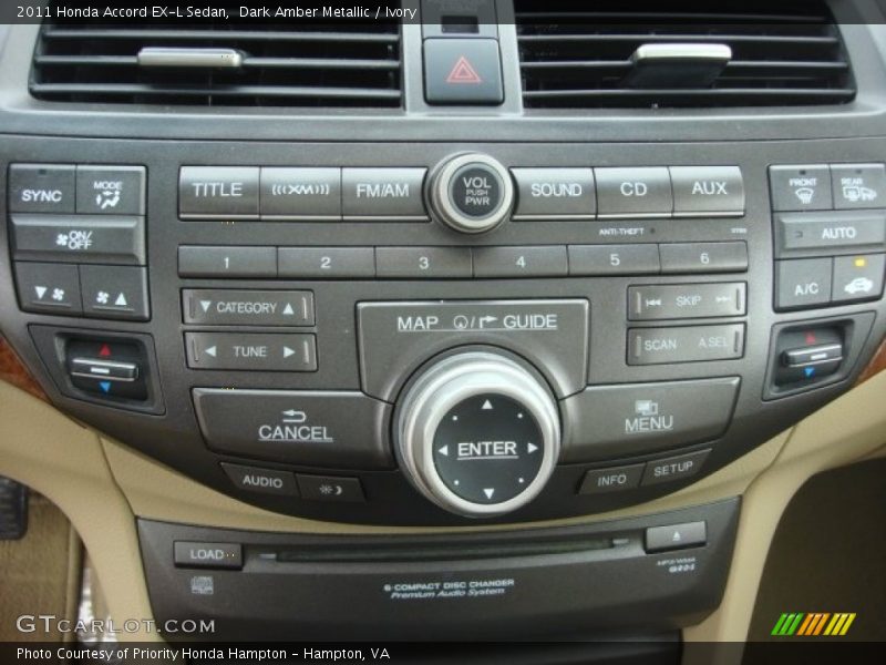 Dark Amber Metallic / Ivory 2011 Honda Accord EX-L Sedan