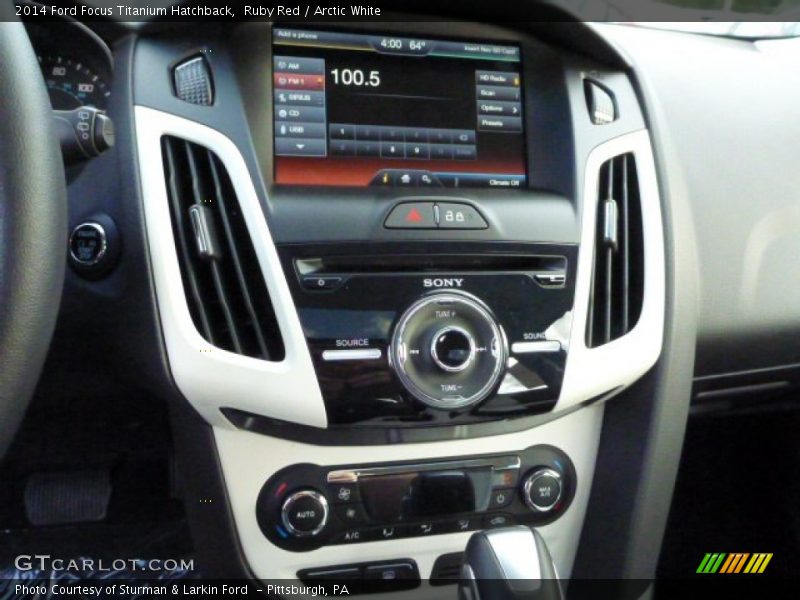 Ruby Red / Arctic White 2014 Ford Focus Titanium Hatchback