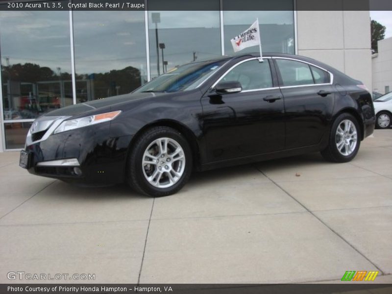 Crystal Black Pearl / Taupe 2010 Acura TL 3.5