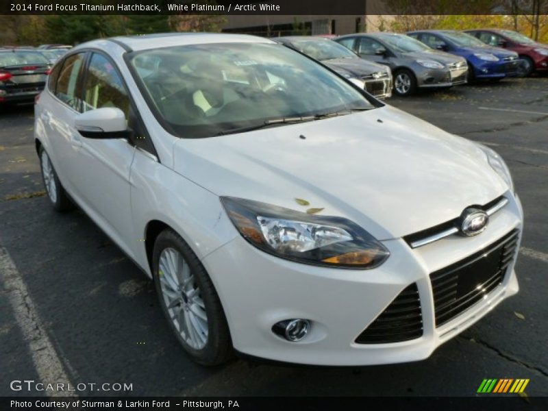 White Platinum / Arctic White 2014 Ford Focus Titanium Hatchback