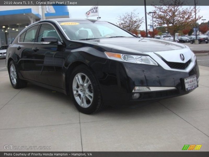 Crystal Black Pearl / Taupe 2010 Acura TL 3.5