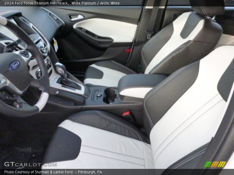 White Platinum / Arctic White 2014 Ford Focus Titanium Hatchback