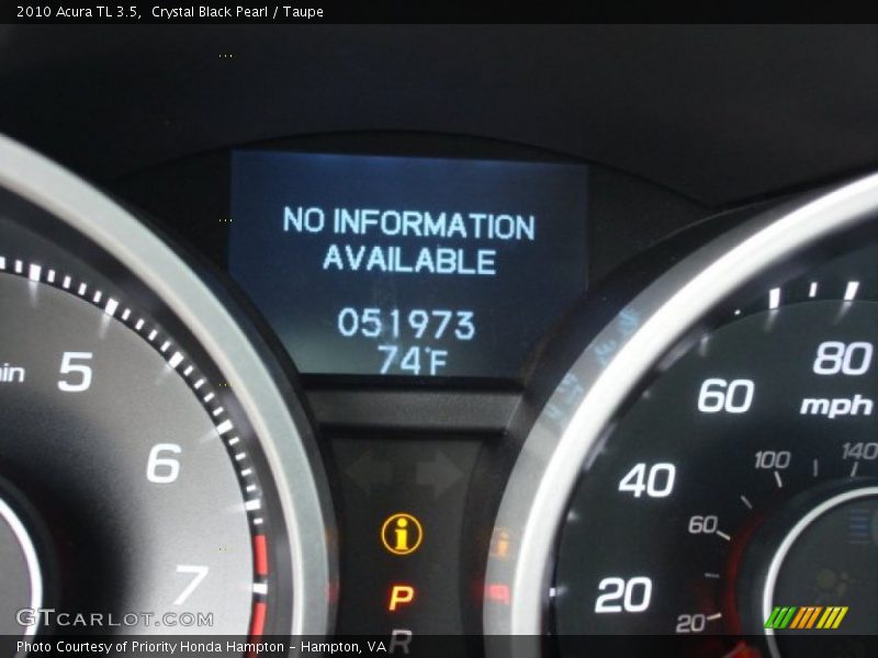 Crystal Black Pearl / Taupe 2010 Acura TL 3.5