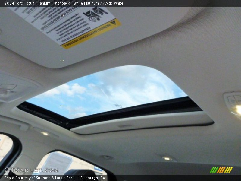 White Platinum / Arctic White 2014 Ford Focus Titanium Hatchback