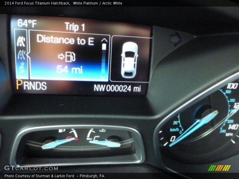 White Platinum / Arctic White 2014 Ford Focus Titanium Hatchback