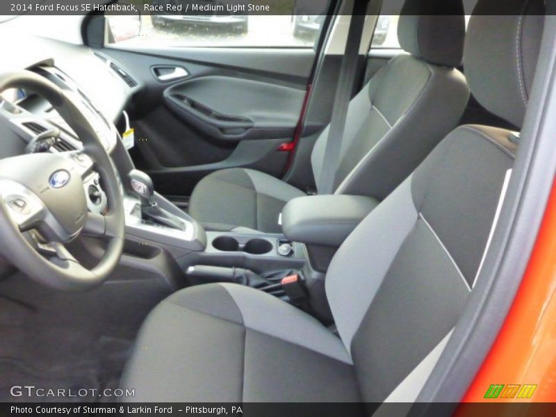 Race Red / Medium Light Stone 2014 Ford Focus SE Hatchback