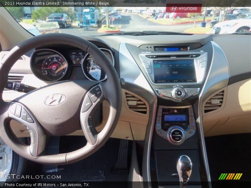 Shimmering White / Beige 2013 Hyundai Elantra Limited