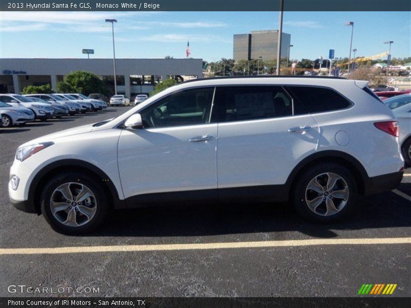 Monaco White / Beige 2013 Hyundai Santa Fe GLS