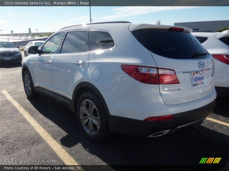 Monaco White / Beige 2013 Hyundai Santa Fe GLS