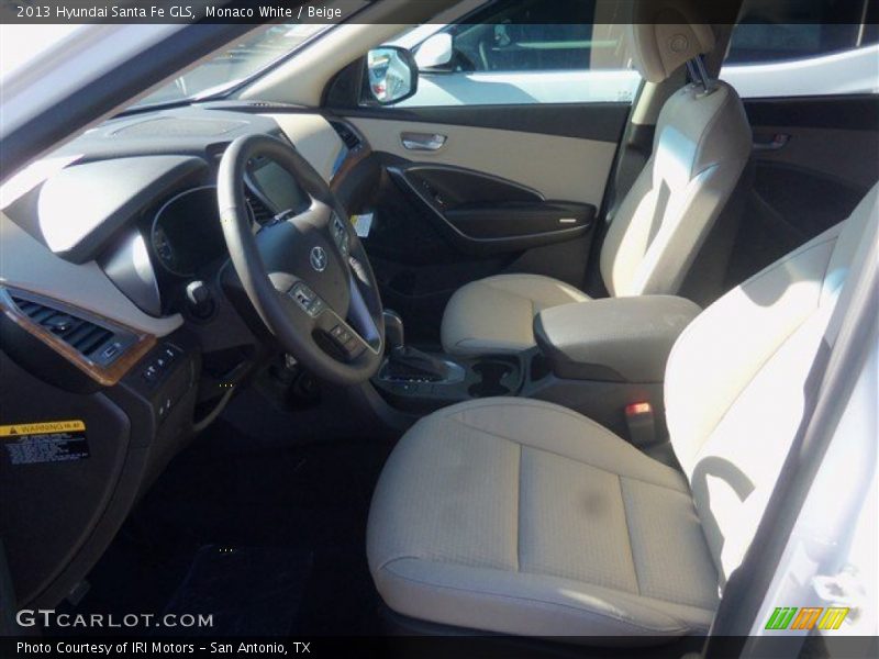 Monaco White / Beige 2013 Hyundai Santa Fe GLS