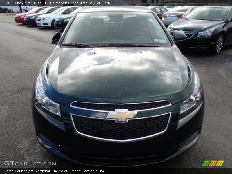 Rainforest Green Metallic / Jet Black 2014 Chevrolet Cruze LT