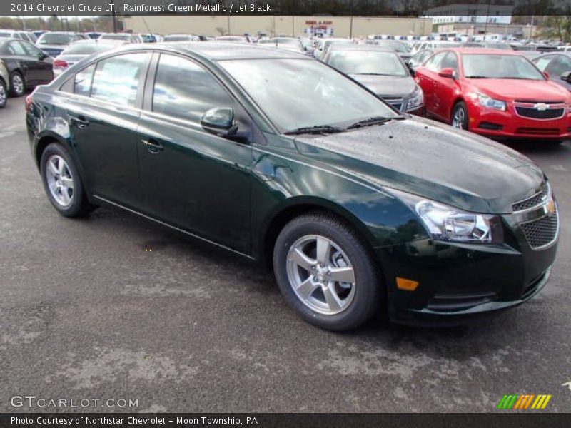 Rainforest Green Metallic / Jet Black 2014 Chevrolet Cruze LT