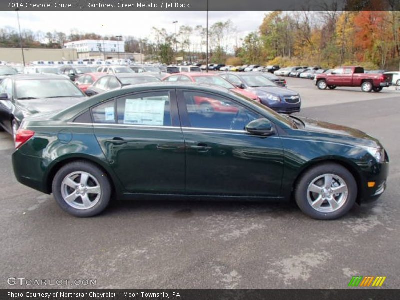 Rainforest Green Metallic / Jet Black 2014 Chevrolet Cruze LT