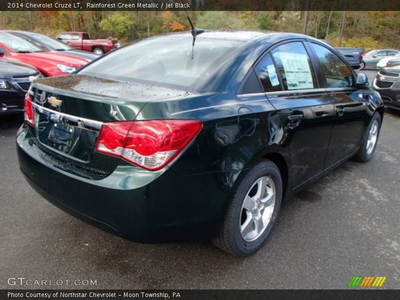 Rainforest Green Metallic / Jet Black 2014 Chevrolet Cruze LT