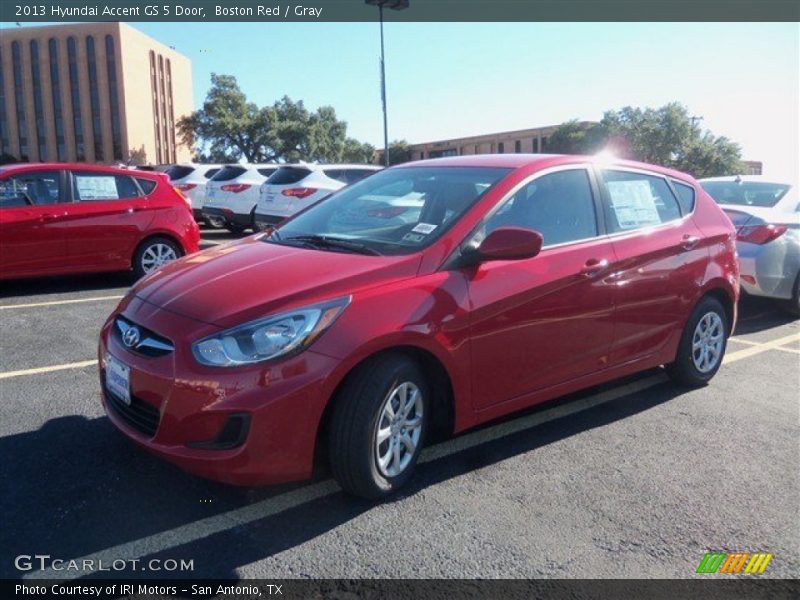 Boston Red / Gray 2013 Hyundai Accent GS 5 Door