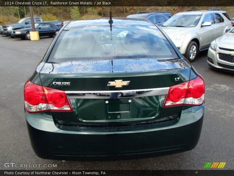Rainforest Green Metallic / Jet Black 2014 Chevrolet Cruze LT