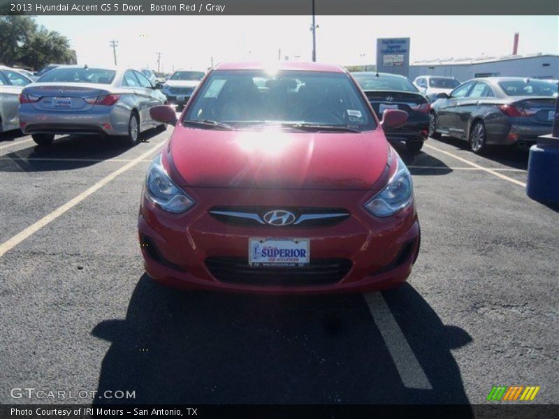 Boston Red / Gray 2013 Hyundai Accent GS 5 Door