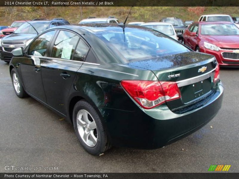 Rainforest Green Metallic / Jet Black 2014 Chevrolet Cruze LT