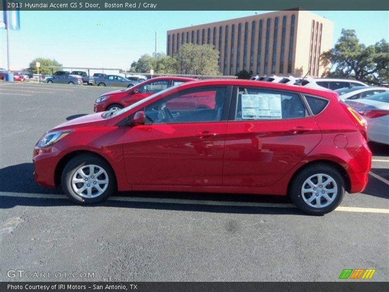 Boston Red / Gray 2013 Hyundai Accent GS 5 Door