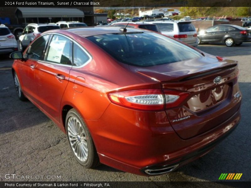 Sunset / Charcoal Black 2014 Ford Fusion Titanium