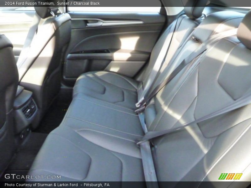 Sunset / Charcoal Black 2014 Ford Fusion Titanium